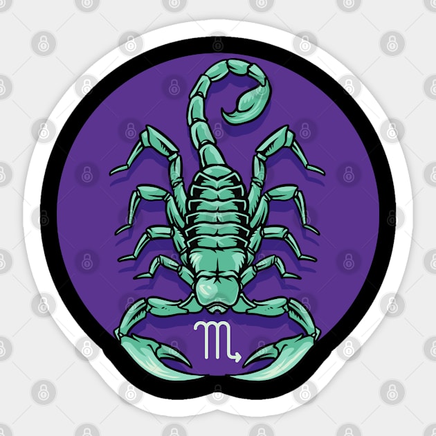 Zodiac - Star Sign - Scorpio - pos Sticker by ShirzAndMore